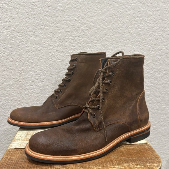 Nisolo All Weather Andres Men’s Waxed Brown Leather Boots Size 8.5 - Picture 4 of 8